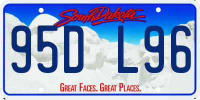 SD license plate 95DL96