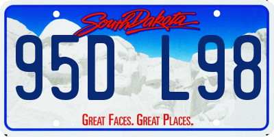 SD license plate 95DL98