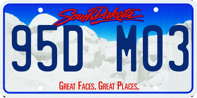 SD license plate 95DM03