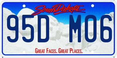SD license plate 95DM06