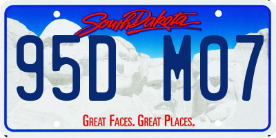 SD license plate 95DM07