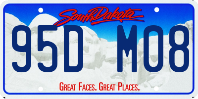 SD license plate 95DM08