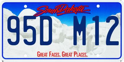SD license plate 95DM12