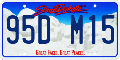 SD license plate 95DM15