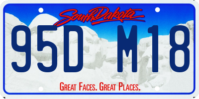 SD license plate 95DM18