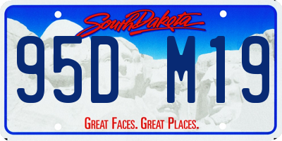 SD license plate 95DM19
