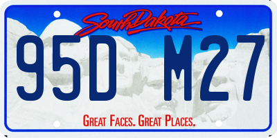 SD license plate 95DM27