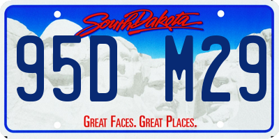 SD license plate 95DM29