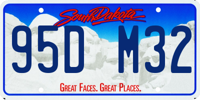 SD license plate 95DM32