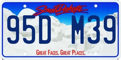 SD license plate 95DM39