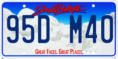 SD license plate 95DM40