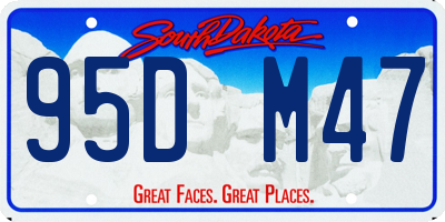 SD license plate 95DM47