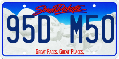 SD license plate 95DM50