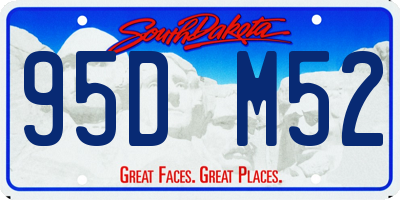 SD license plate 95DM52