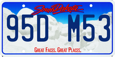 SD license plate 95DM53
