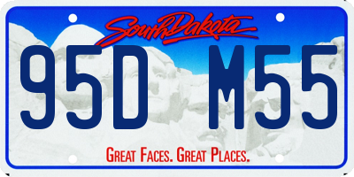 SD license plate 95DM55