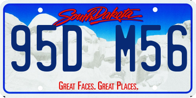 SD license plate 95DM56