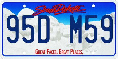 SD license plate 95DM59