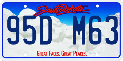 SD license plate 95DM63