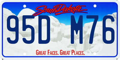 SD license plate 95DM76