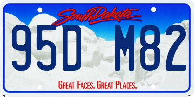 SD license plate 95DM82