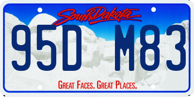 SD license plate 95DM83
