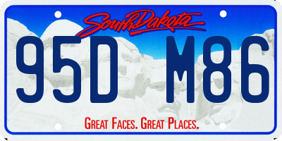 SD license plate 95DM86