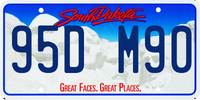 SD license plate 95DM90
