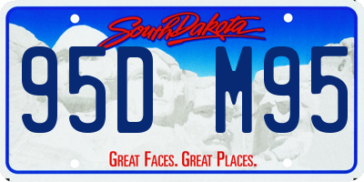 SD license plate 95DM95