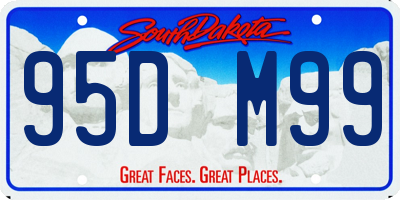 SD license plate 95DM99