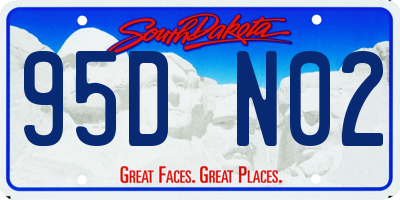 SD license plate 95DN02