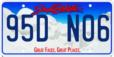 SD license plate 95DN06