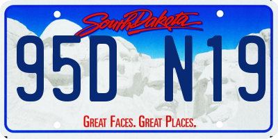 SD license plate 95DN19