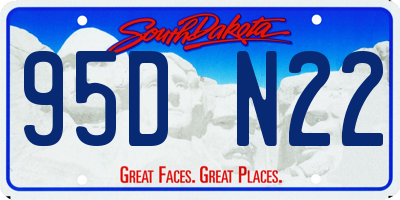 SD license plate 95DN22