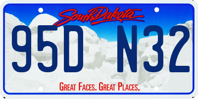 SD license plate 95DN32
