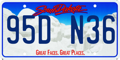SD license plate 95DN36