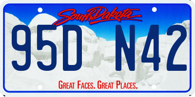 SD license plate 95DN42