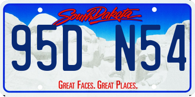 SD license plate 95DN54