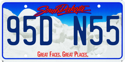SD license plate 95DN55