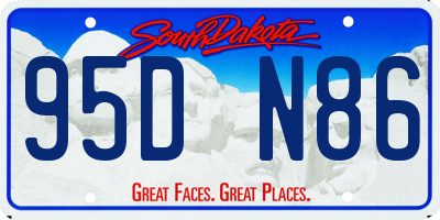 SD license plate 95DN86