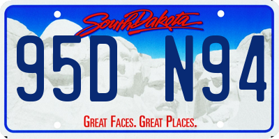 SD license plate 95DN94