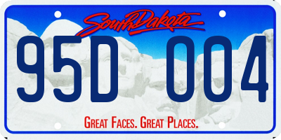 SD license plate 95DO04