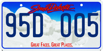 SD license plate 95DO05