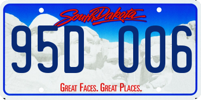 SD license plate 95DO06