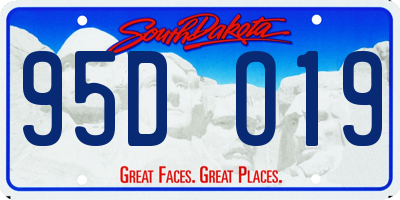 SD license plate 95DO19