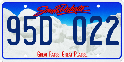 SD license plate 95DO22