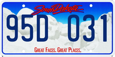 SD license plate 95DO31