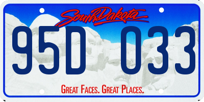 SD license plate 95DO33