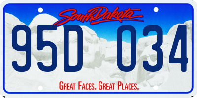 SD license plate 95DO34