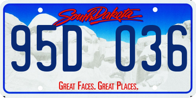 SD license plate 95DO36